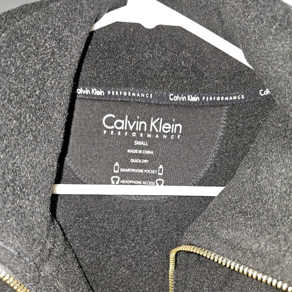 Calvin Klein Performance Women's Fleece Full Zip Jacket Gray - Size Small - Picture 4 of 4